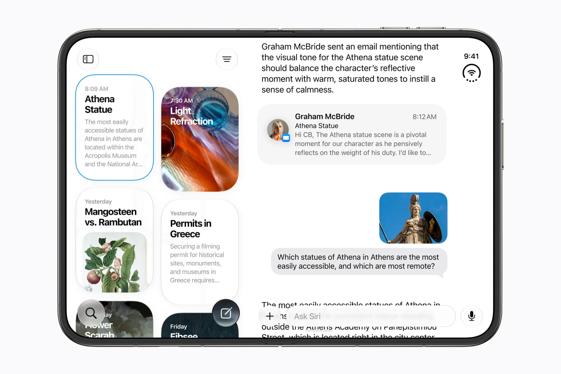 Ứng dụng Siri AI độc lập với không gian làm việc tương tác trên iOS 27